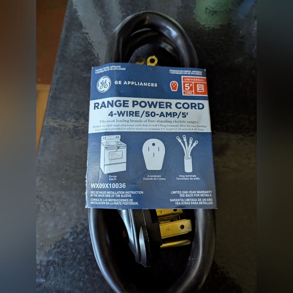 GE 4-Wire 50-Amp Range Power Cord Brand New In Packaging Never Used Fast Ship